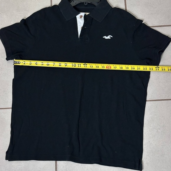 Hollister Men‎ Black Polo Preppy Casual Short Sleeve Shirt Size XL. - Picture 9 of 9